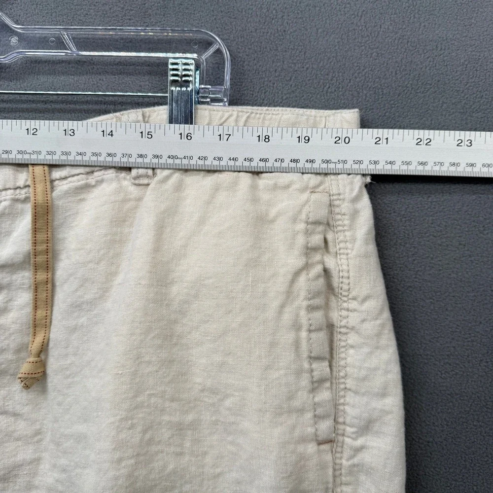 Tommy Bahama Cargo Pants Relax Mens XXL Beige 100% Linen Drawstring Waist Sand